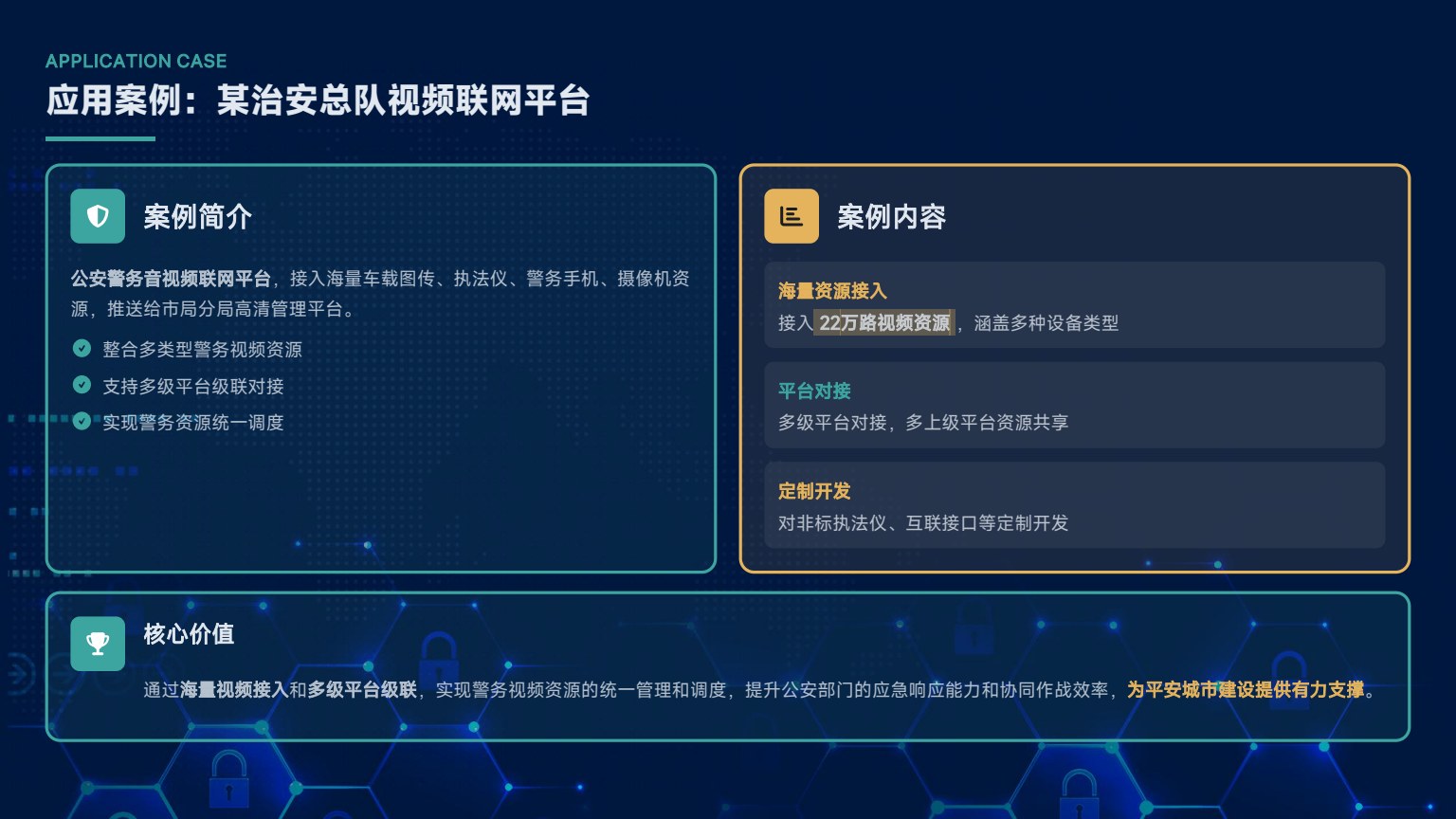 某治安总队视频联网平台